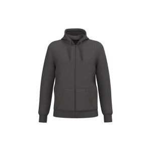 Kariban Uniszex kapucnis, cipz�ras pul�ver, Dark Grey