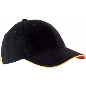 Kup Orlando 6 paneles sapka, Black/Yellow/Red