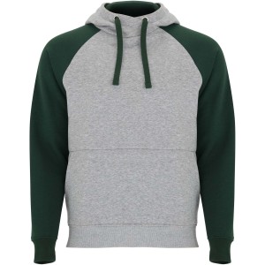 Roly Badet gyerek kapucnis pul�ver, Heather grey, Bottle green