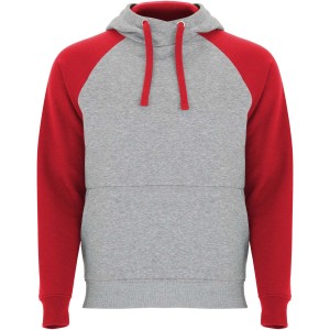Roly Badet gyerek kapucnis pul�ver, Heather grey, Red